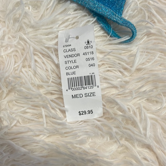 Kendall & Kylie size medium brand new sparkly blue bikini top - Picture 3 of 5